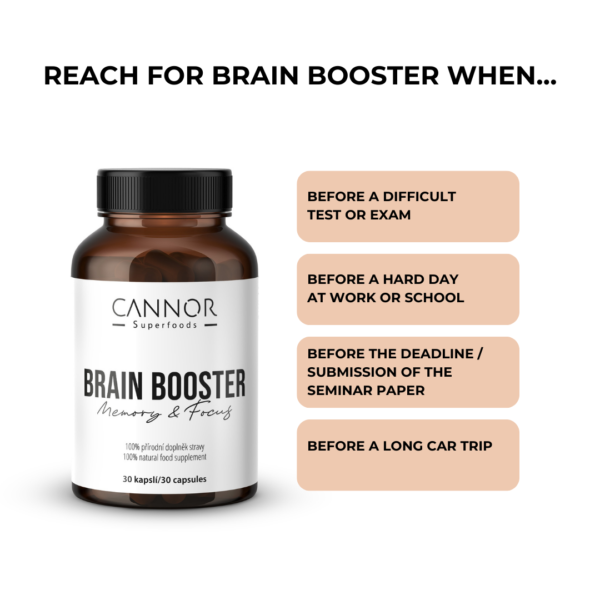 Cannor Brain Booster. Memory & Focus 100% natural food supplement